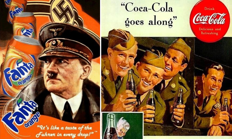 ▲二戰期間，美軍喝可樂，德軍喝芬達，但不論是芬達還是可樂，都是可口可樂的產品。